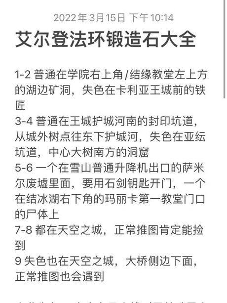 艾尔登法环锻造石：游戏工匠的必备材料