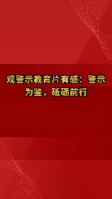 警示教育片观后感，看了警示教育片，我深深感受到了严峻的社会现实